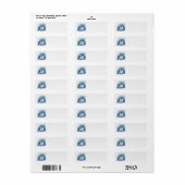 Blue Winter Address Labels (Vorne)