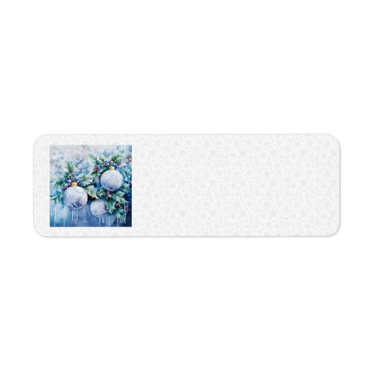 Blue Winter Address Labels (Vorne)