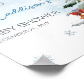 Blue Winter Baby Es ist kalt draußen Willkommen Poster (Ecke)