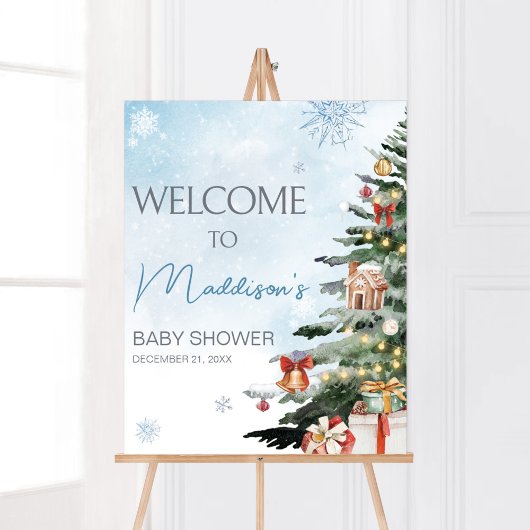Blue Winter Baby Es ist kalt draußen Willkommen Poster