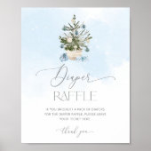 Blue winter Baby ist kalt vor der Windelraffle Poster (Vorne)