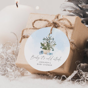 Blue winter Baby mit kalter Außendusche Geschenkanhänger
