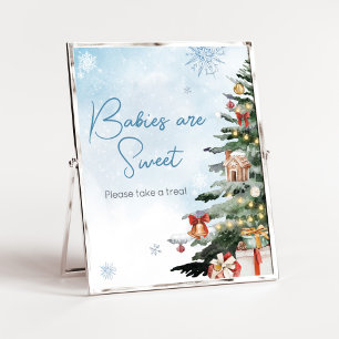 Blue Winter Baby seine kalten Außenbabys sind süß Poster