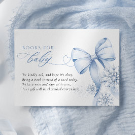 Blue Winter Baby Showbücher für Baby Begleitkarte