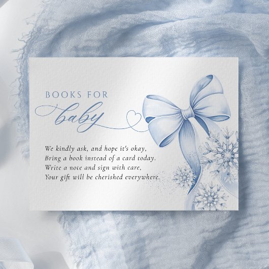 Blue Winter Baby Showbücher für Baby Begleitkarte
