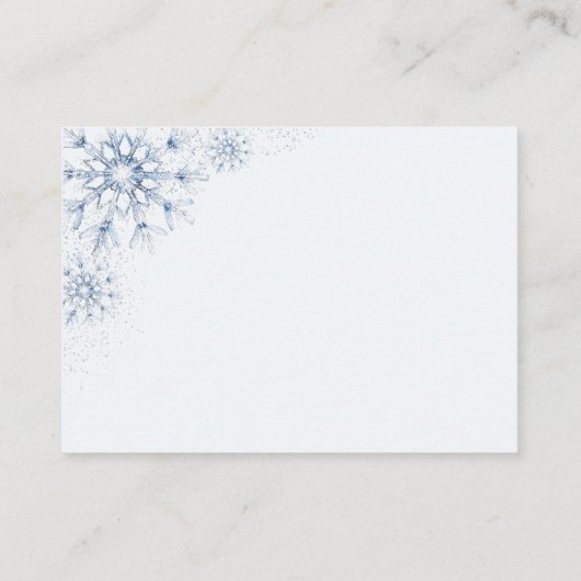 Blue Winter Baby Showbücher für Baby Begleitkarte (Rückseite)