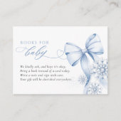 Blue Winter Baby Showbücher für Baby Begleitkarte (Vorderseite)