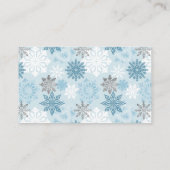 Blue Winter Baby Showdusche Windeln Raffle Ticket Begleitkarte (Rückseite)
