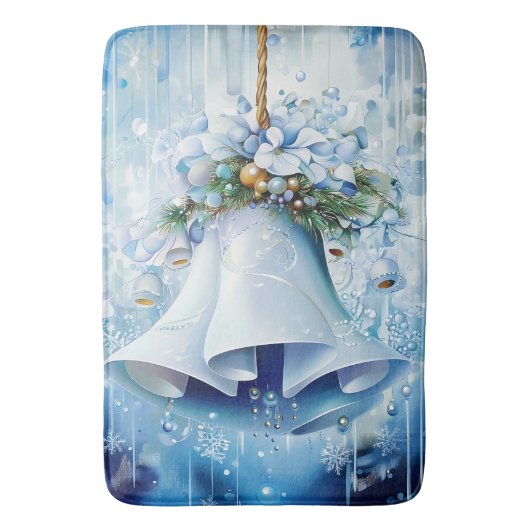 Blue Winter Bath Mat Badematte (Vorderseite Vertikal)