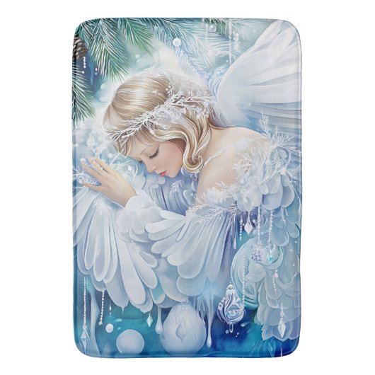 Blue Winter Bath Mat Badematte (Vorderseite Vertikal)