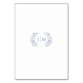 Blue Winter Berries Blume Hochzeit Tischnummern (Rückseite)