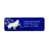 Blue Winter Border Collie Rücksendeadresse (Vorne)