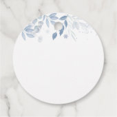 Blue Winter Bow Snowflake Ornament Baby Shower  Geschenkanhänger (Rückseite)