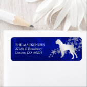 Blue Winter Boxer Dog Rücksendeadresse (Insitu)