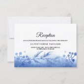 Blue Winter Branches Hochzeitskarten Einladung (Vorderseite)