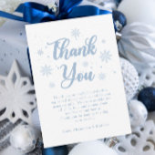Blue Winter Brautparty Dankeskarte