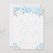 Blue Winter Brown Hair Princess 16 . Geburtstag Dankeskarte (Rückseite)