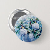 Blue Winter Button (Vorne & Hinten)