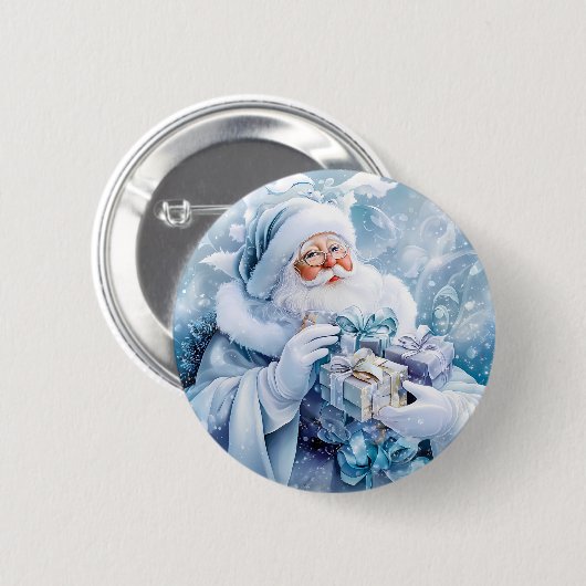 Blue Winter Button (Vorne & Hinten)
