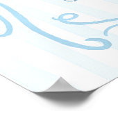 Blue Winter Christmas Tree Baby Shower Welcome Poster (Ecke)