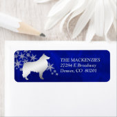 Blue Winter Collie Dog Rücksendeadresse (Insitu)