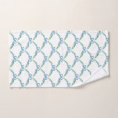 Blue Winter Coquette Coastal Bow Garland Badhandtuch Set (Handtuch)