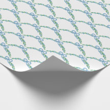 Blue Winter Coquette Coastal Bow Garland