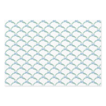 Blue Winter Coquette Coastal Bow Garland