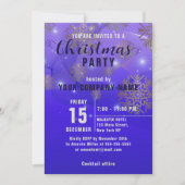 Blue Winter Corporate Weihnachten Party Einladung (Vorderseite)