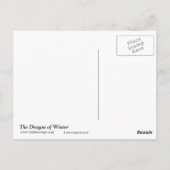 Blue Winter Dragon Fantasy Nature Art Postkarte (Rückseite)