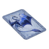 Blue Winter Dragon Nature Fantasy Art Magnet (Rechte Seite)