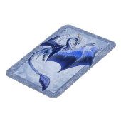 Blue Winter Dragon Nature Fantasy Art Magnet (Linke Seite)