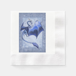Blue Winter Dragon Nature Fantasy Art Serviette