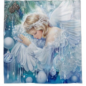 Blue Winter Duschvorhang (Vorderseite)