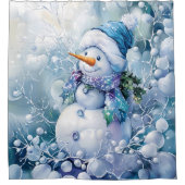 Blue Winter Duschvorhang (Vorderseite)