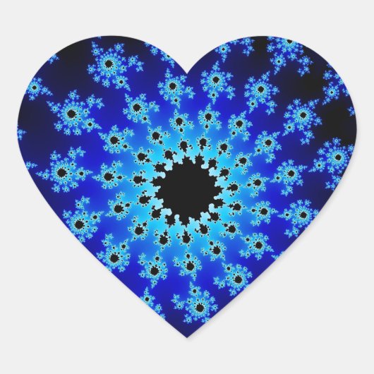 Blue Winter Eye Herz-Aufkleber (Vorderseite)