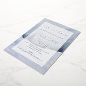 Blue Winter Forest Overlay Weihnachtsfest Party Re Folieneinladung (Gedreht)