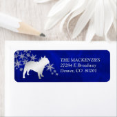 Blue Winter French Bulldog Rücksendeadresse (Insitu)