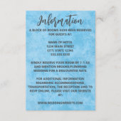 Blue Winter Frost Hochzeitkarte Begleitkarte (Vorderseite)