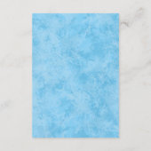 Blue Winter Frost Hochzeitkarte Begleitkarte (Rückseite)