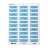 Blue Winter Frost Wedding Address Label (Vorne)