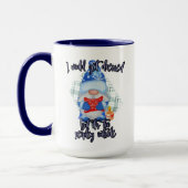 Blue Winter Funny Gnome zu Peopley Außenbereich Tasse (Links)