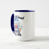 Blue Winter Funny Gnome zu Peopley Außenbereich Tasse (Vorderseite Links)