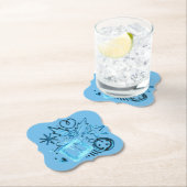 Blue Winter Gift & Holly Coasters, Christmas Party Untersetzer (Vor Ort)