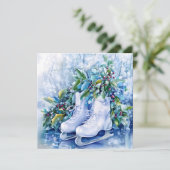 Blue Winter Grußkarte (Stehend Vorderseite)