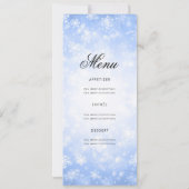 Blue Winter Holiday Einladung mit Programm & Menü (Rückseite)