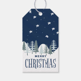Blue Winter Holiday Frohe Weihnachtsgeschenke Tags Geschenkanhänger