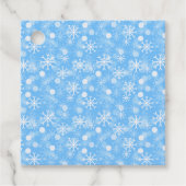 Blue Winter Holiday Snowflake Pattern Geschenketik Geschenkanhänger (Vorderseite)