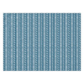 Blue Winter Holiday Snowflake Rentiermuster Tischdecke (Vorderseite (Horizontal))
