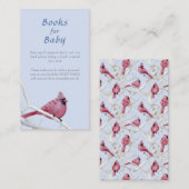 Blue Winter Kardinal Bird Baby Showbuchanfrage Begleitkarte (Vorne/Hinten)